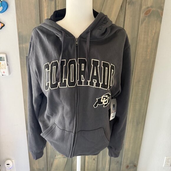 University of Colorado Buffaloes Hoodie Sweatshirt Medium Colosseum Full Zip - Picture 1 of 6